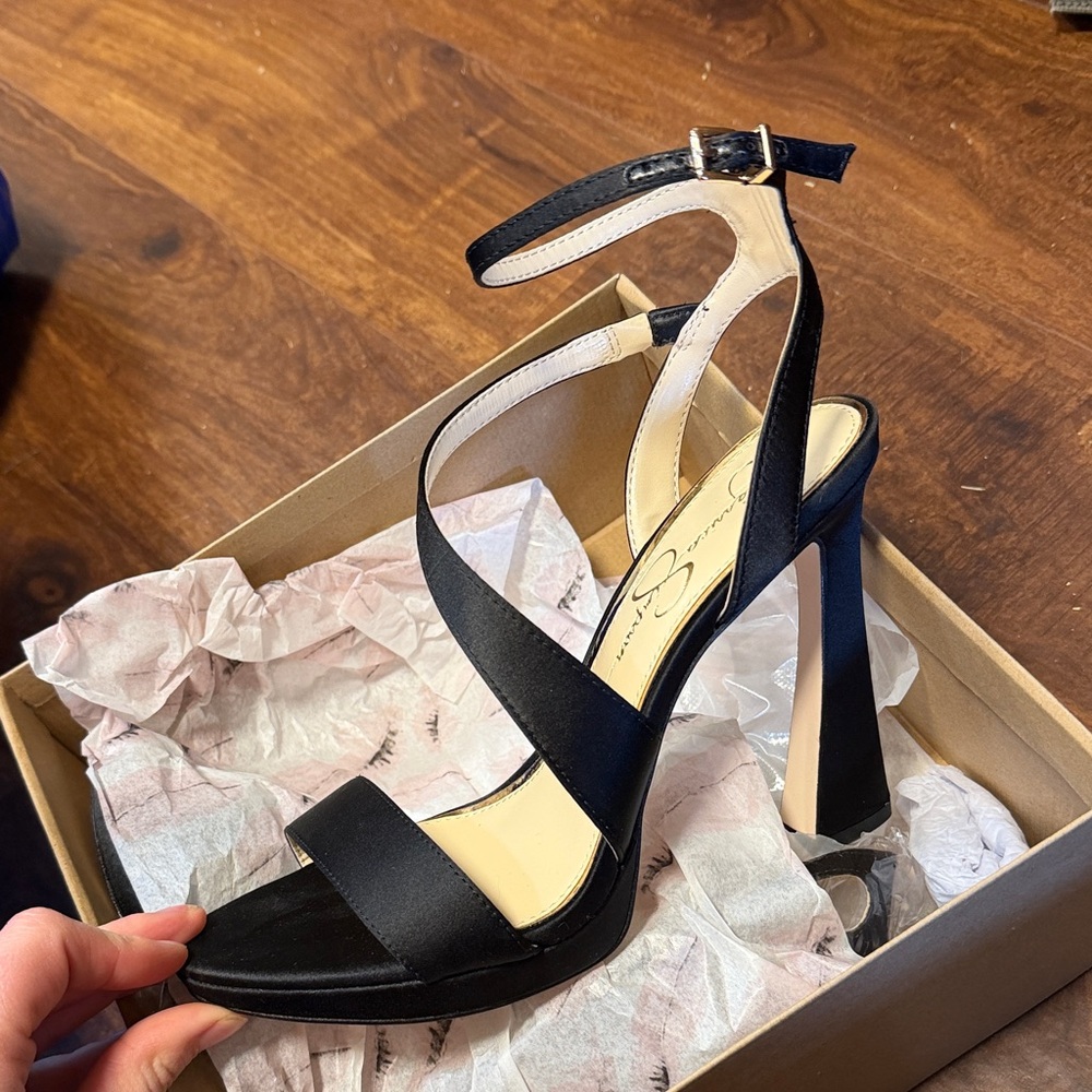 Jessica Simpson Black Strappy Heels